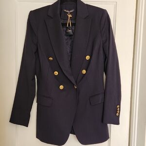 Brooks Brothers Double Breasted Navy Blazer with Gold Buttons
